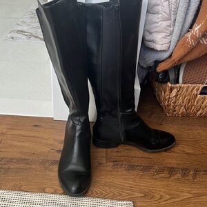 Black Alfani Leather Boots